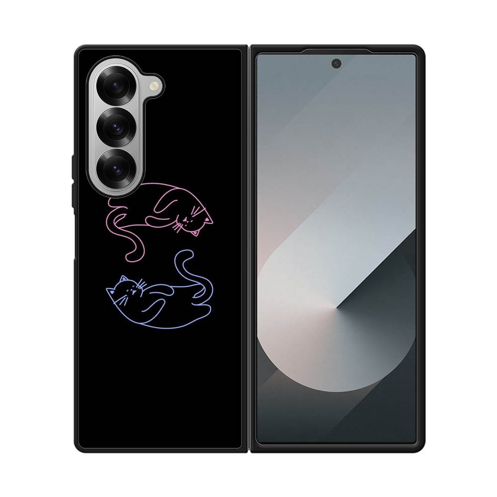Couple cat Samsung Galaxy Z Fold 7 5G Case FE0174