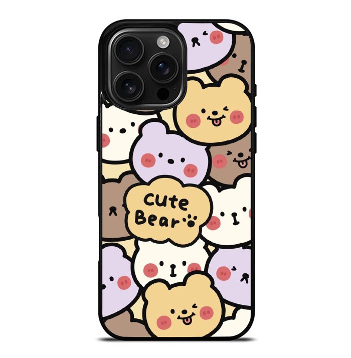 Cute bear iPhone 16 Pro Max Case FE0182
