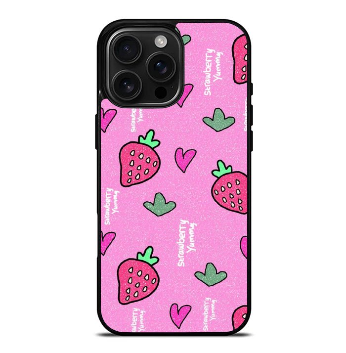 Strawberry yummy iPhone 16 Pro Max Case FE0599