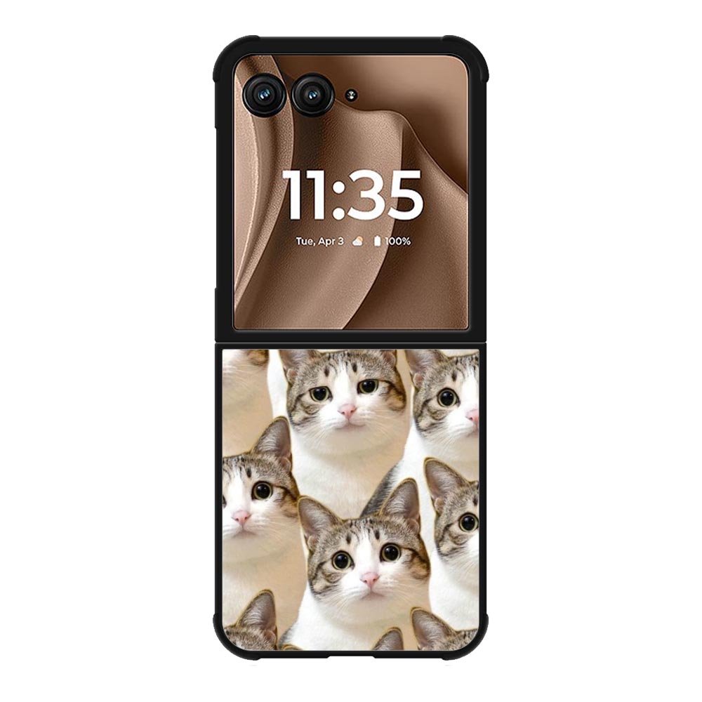 cat pattern cute Motorola Moto RAZR Plus 2025 Case FE0142