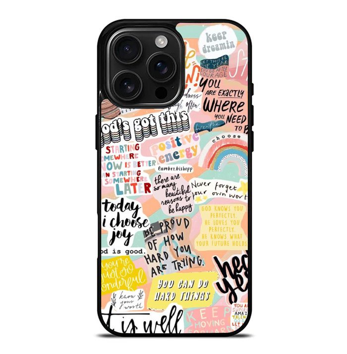 Quotes sticker iPhone 16 Pro Max Case FE0520