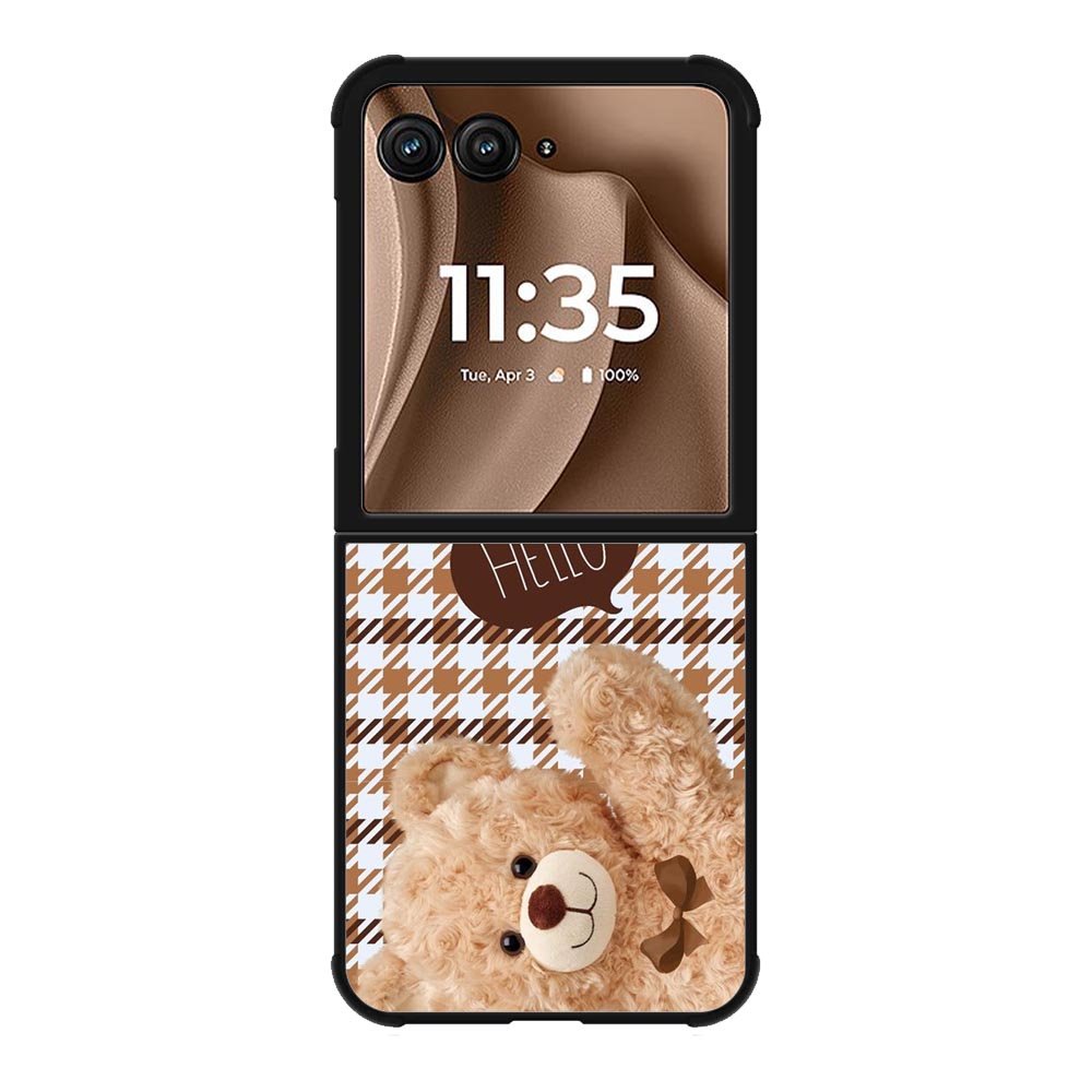 Hello bear brown Motorola Moto RAZR Plus 2025 Case FE0350