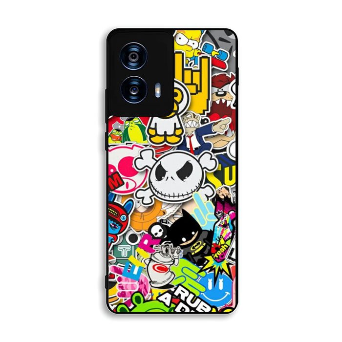 Stickerbomb Graffiti Art Collage Cool Motorola Moto G Power 5G 2024 Case FE6395