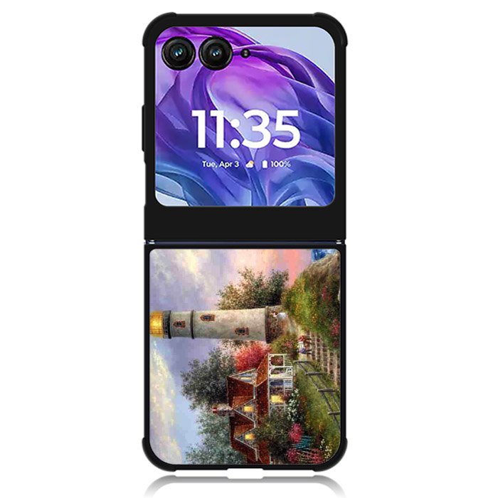 Lighthouse On Hill art Motorola Moto Razr 2024 , Moto Razr 50 Case