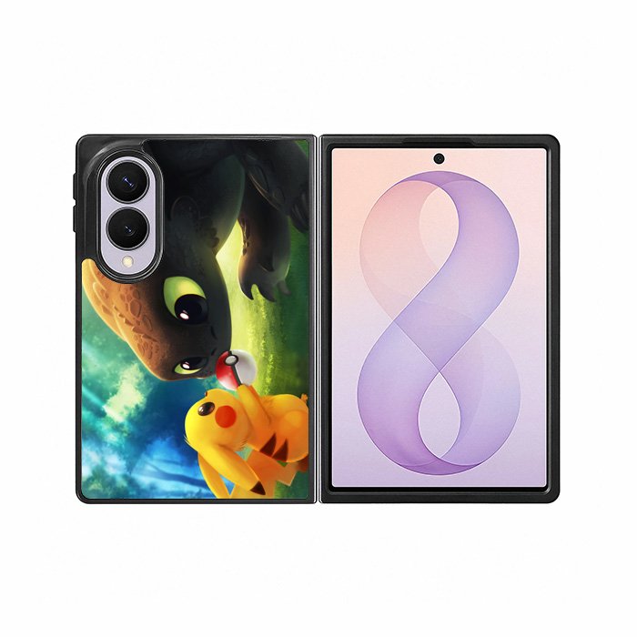 toothless and pikachu Samsung Galaxy Z Fold 8 Case