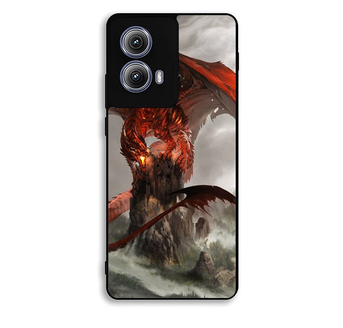 Red Dragon Wallpaper Motorola Moto Edge 2024 Case FE8017