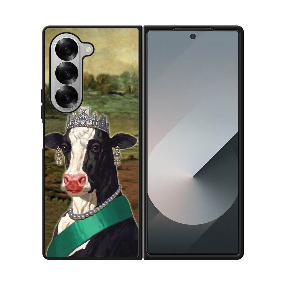 Mona Lisa Cow FSamsung Galaxy Z Fold 7 5G Case FE0432