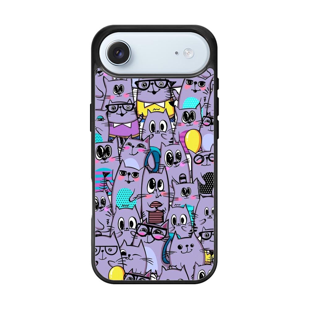 Cat Purple Pattern FiPhone Air Case FE0146