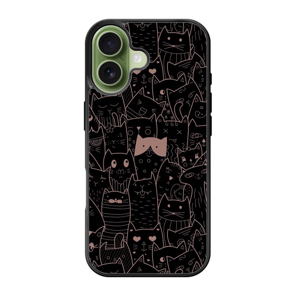 Cat Black Pink FiPhone 17 Case FE0133