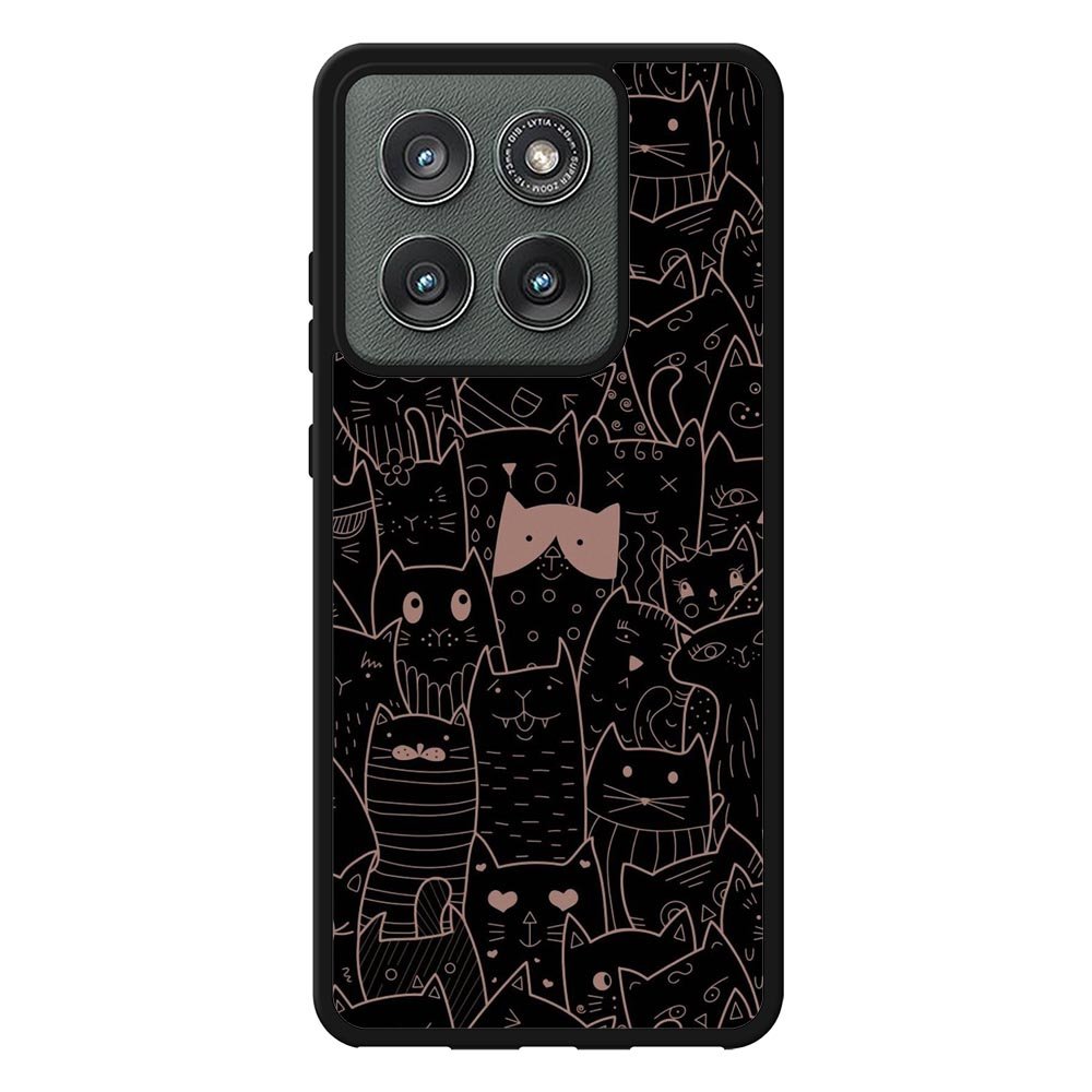 Cat Black Pink FMotorola Moto Edge 2025 Case FE0133