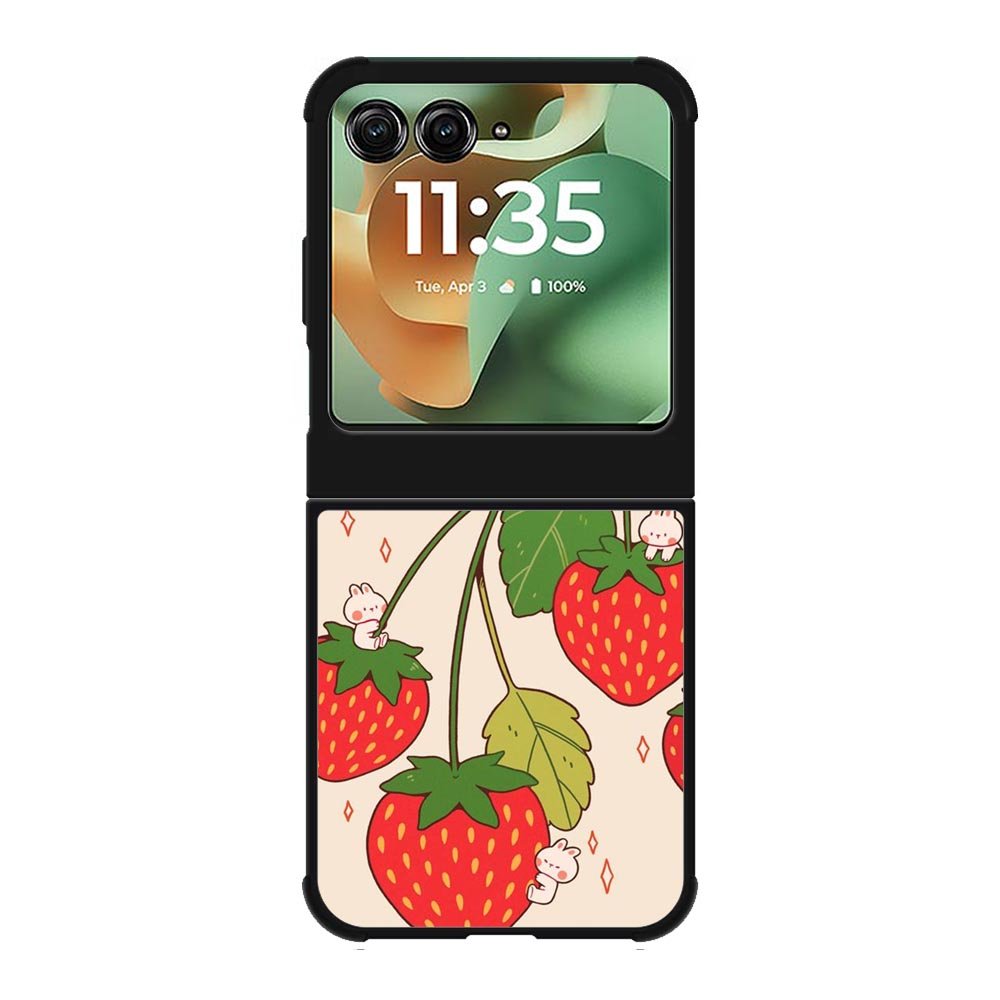 Happy Strawberry FMotorola Moto RAZR 2025 Case FE0344