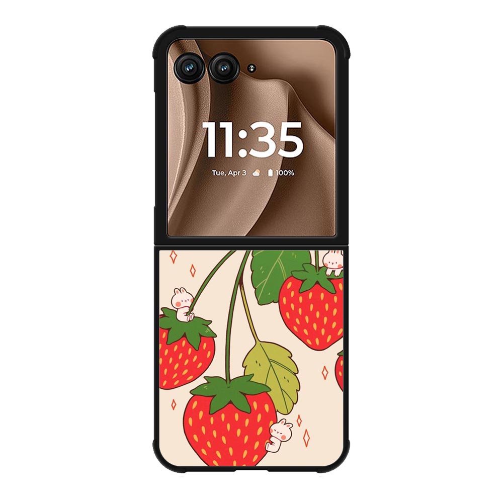 Happy Strawberry FMotorola Moto RAZR Plus 2025 Case FE0344