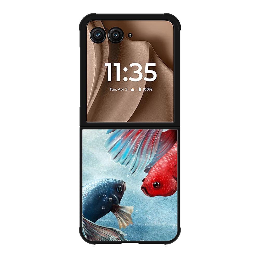 Blue Red Fish FMotorola Moto RAZR Plus 2025 Case FE0112
