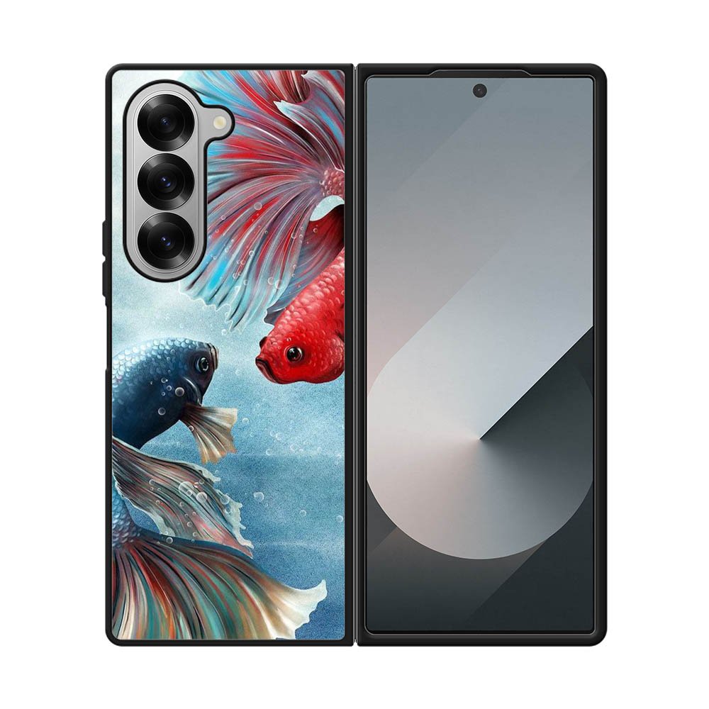 Blue Red Fish FSamsung Galaxy Z Fold 7 5G Case FE0112