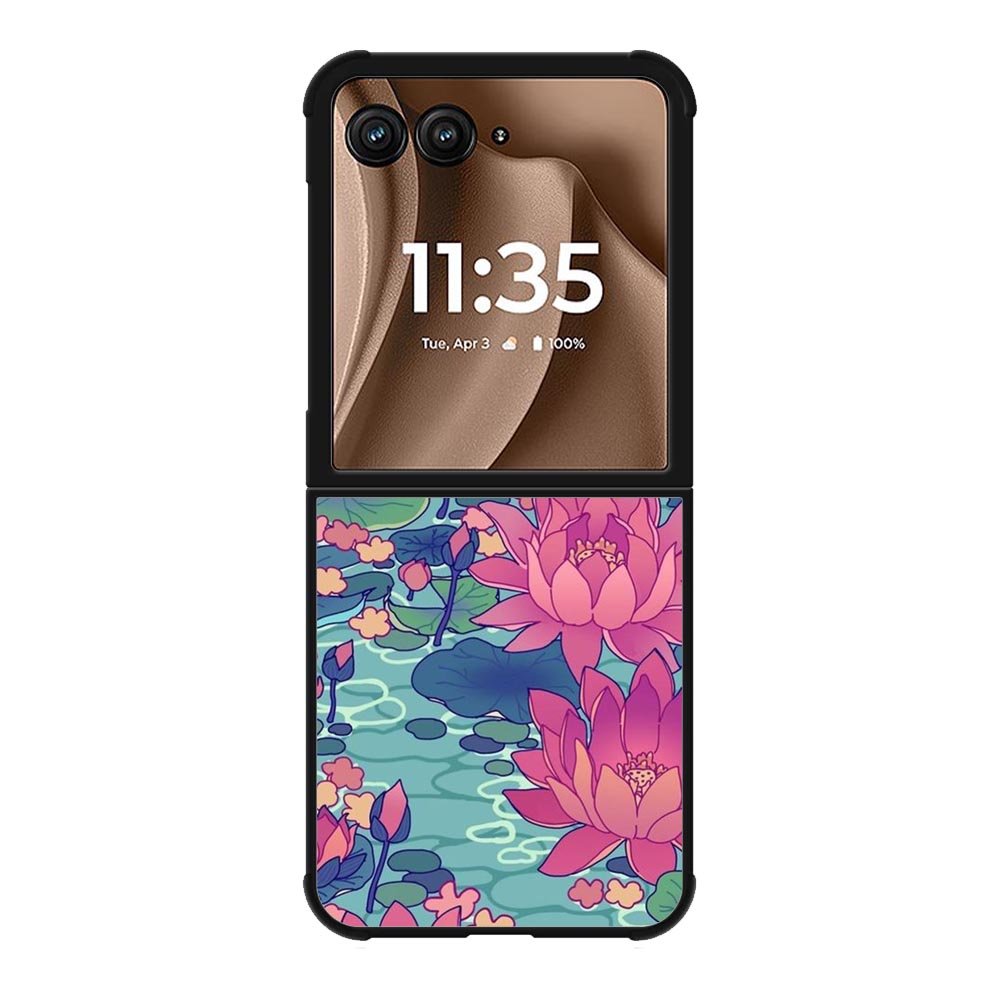 Pink Blue Flower FMotorola Moto RAZR Plus 2025 Case FE0499