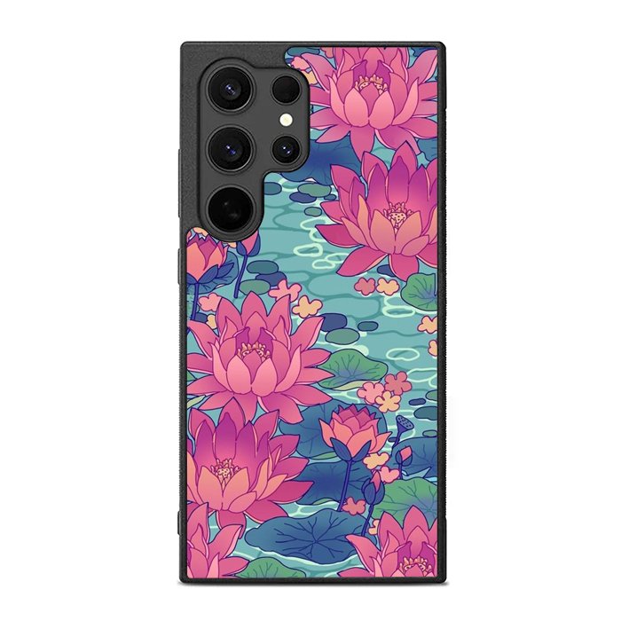Pink Blue Flower FE0096 Samsung Galaxy S25 Ultra Case