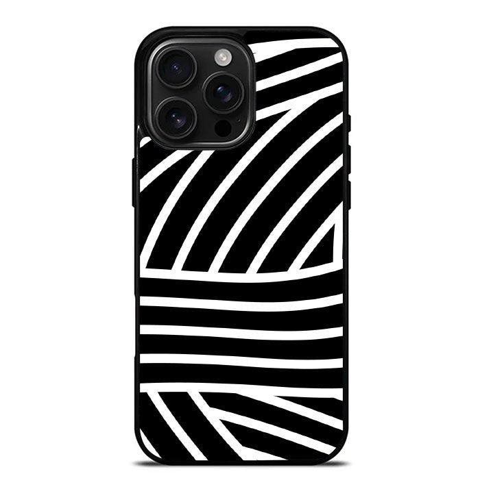 Black White FiPhone 16 Pro Max Case FE0104