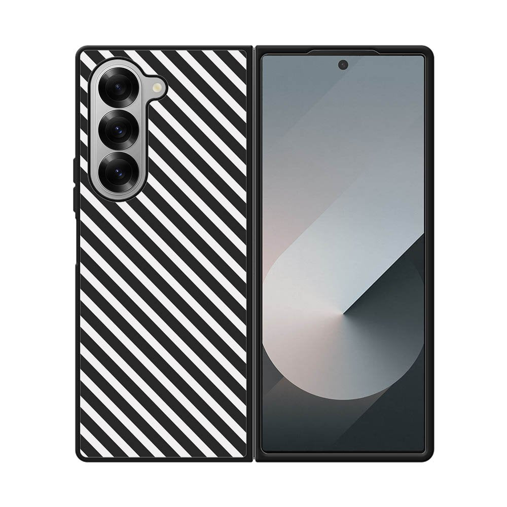 Stripe Black White FE0118 Samsung Galaxy Fold 7 5G Case