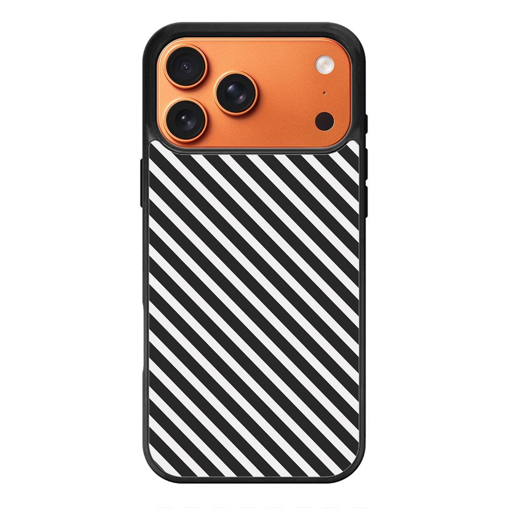 Stripe Black White FiPhone 17 Pro Max Case FE0600