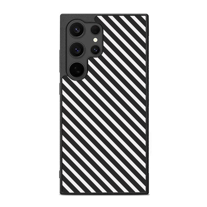 Stripe Black White FE0118 Samsung Galaxy S25 Ultra Case
