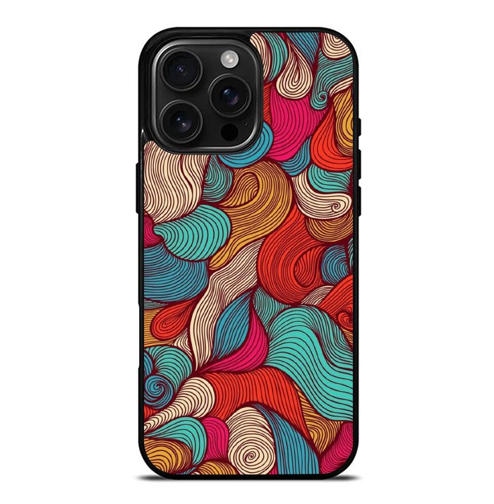 Abstract Rainbow FiPhone 16 Pro Max Case FE0009