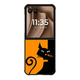 Black Orange FMotorola Moto RAZR Plus 2025 Case FE0102