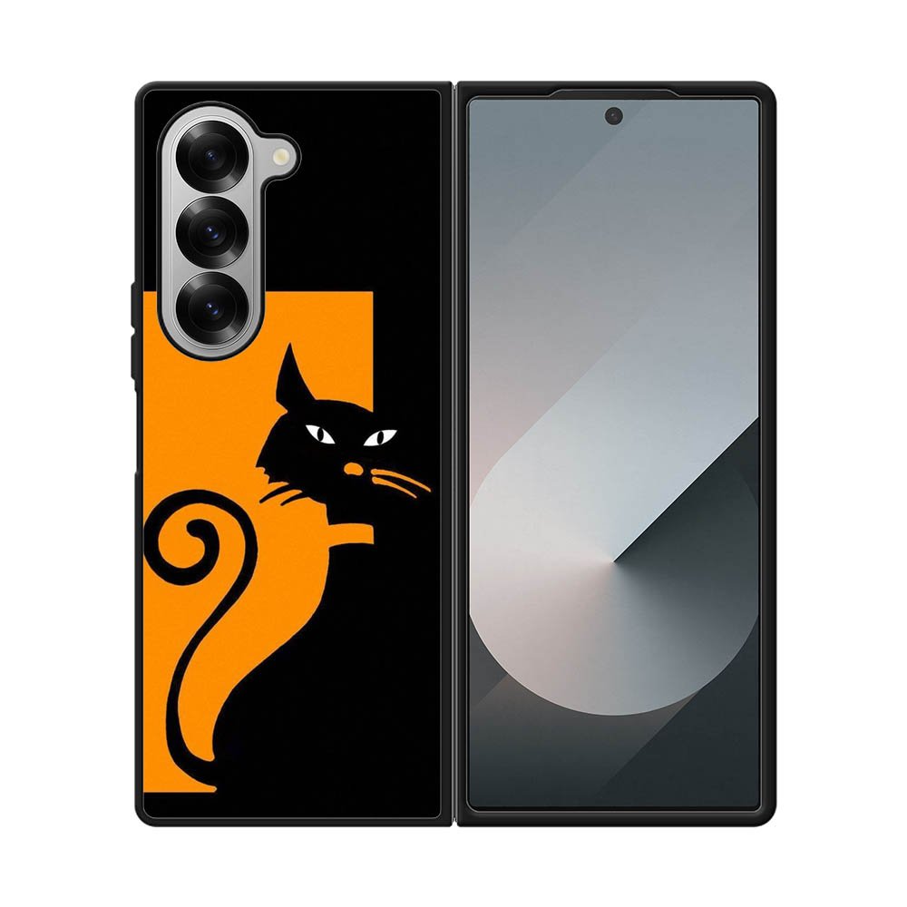 Black Orange FSamsung Galaxy Z Fold 7 5G Case FE0102