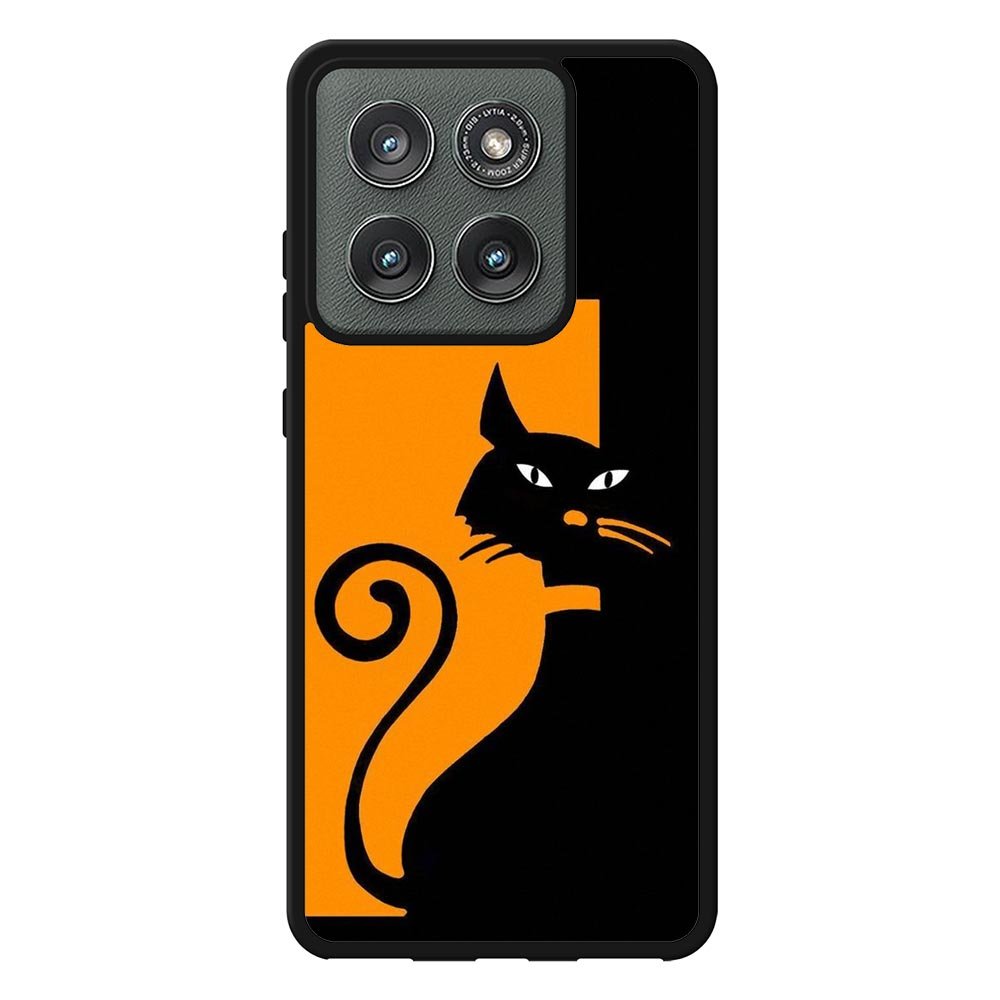 Black Orange FMotorola Moto Edge 2025 Case FE0102