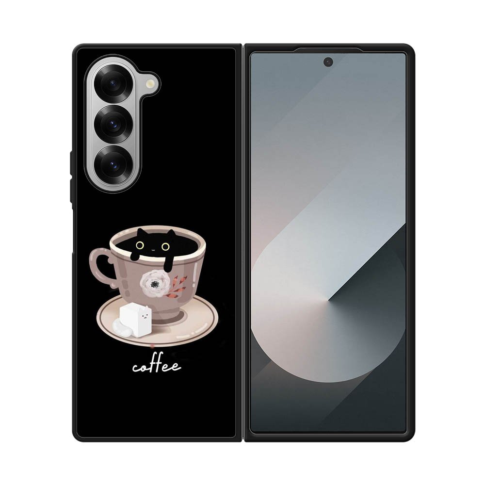 Black Cat Coffee FSamsung Galaxy Z Fold 7 5G Case FE0100