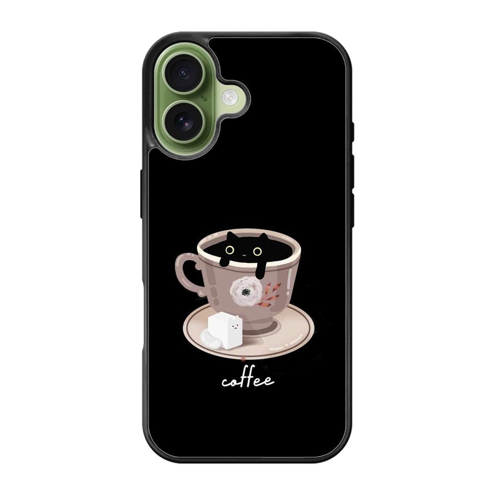 Black Cat Coffee FiPhone 17 Case FE0100