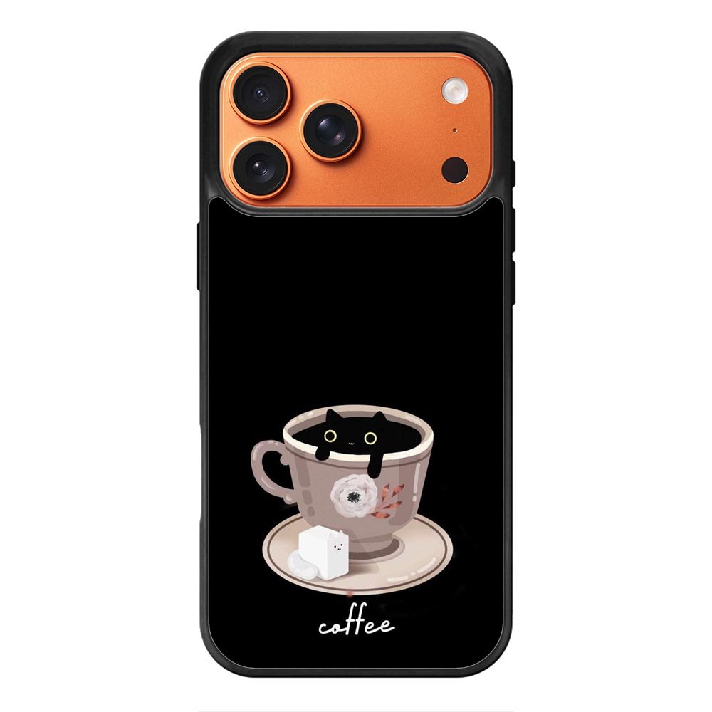 Black Cat Coffee FiPhone 17 Pro Max Case FE0100