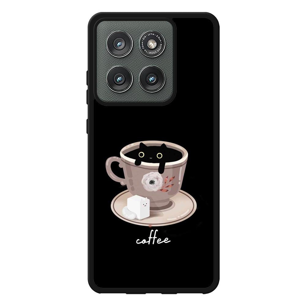 Black Cat Coffee FMotorola Moto Edge 2025 Case FE0100