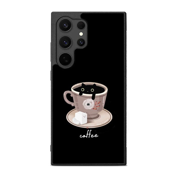 Black Cat Coffee FE0150 Samsung Galaxy S25 Ultra Case