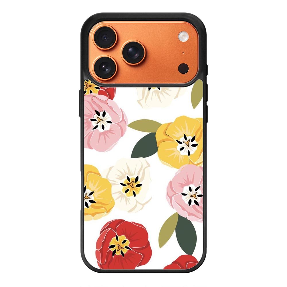 Pattern Rainbow Flowers FiPhone 17 Pro Max Case FE0491