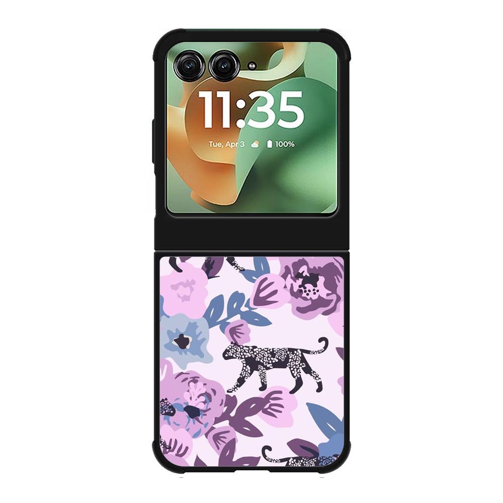 Leopard Florals Motorola Moto RAZR 2025 Case FE0395