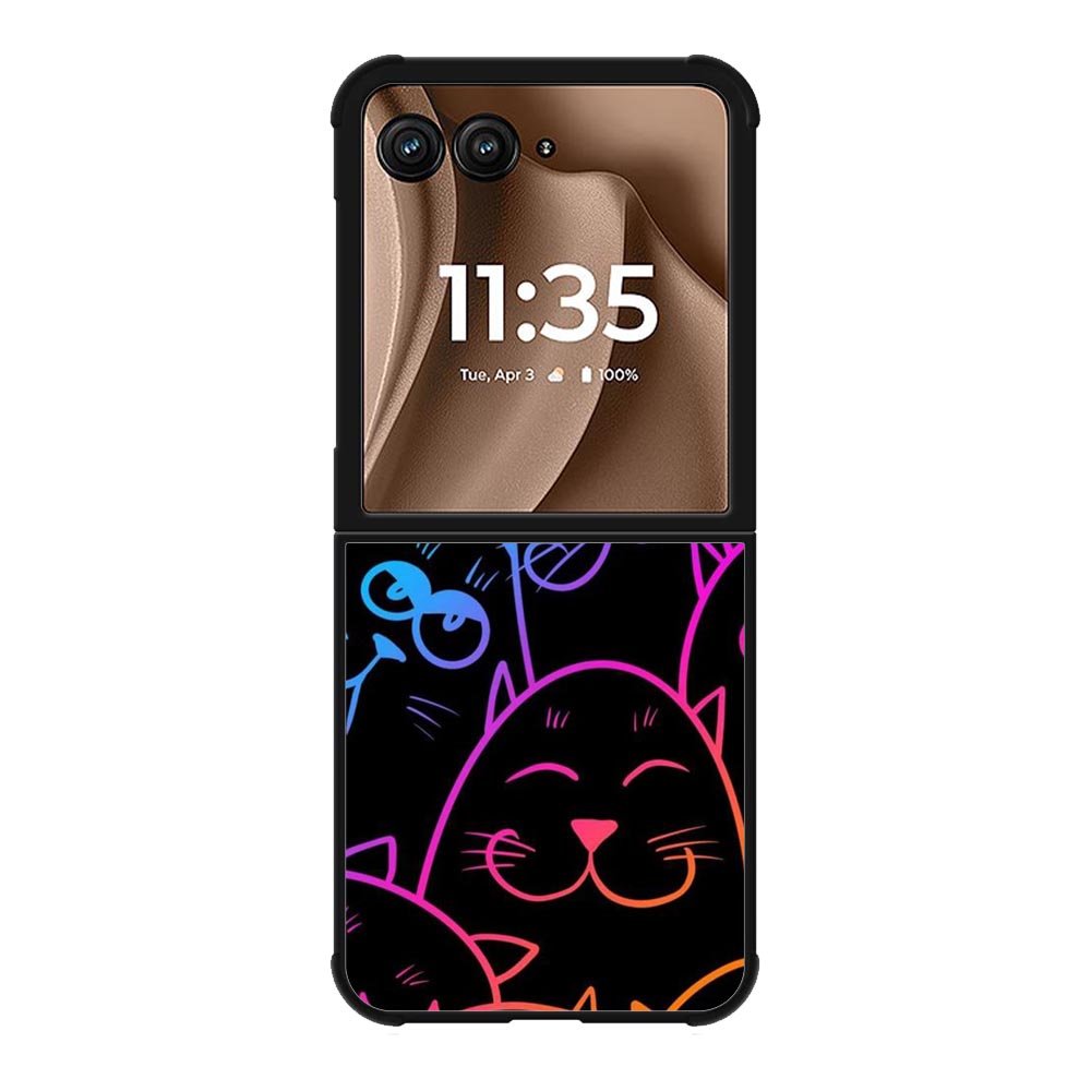 Cat Neon Motorola Moto RAZR Plus 2025 Case FE0141