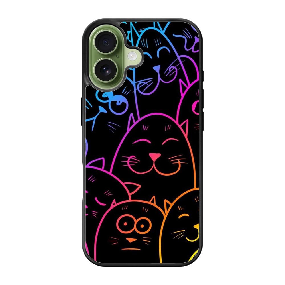 Cat Neon iPhone 17 Case FE0141