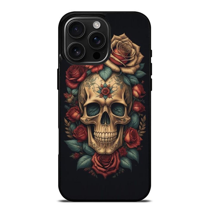 Skull Flowers iPhone 16 Pro Max Case FE0567