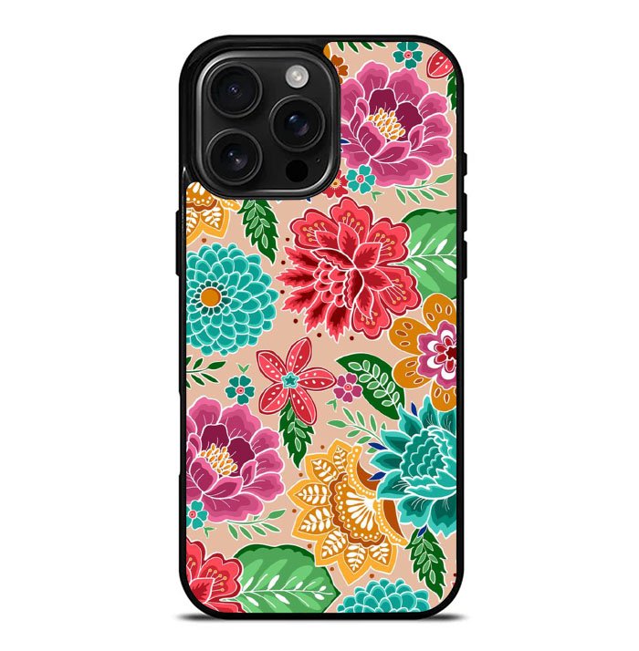 Flowers Vintage Pattern iPhone 16 Pro Max Case FE0286