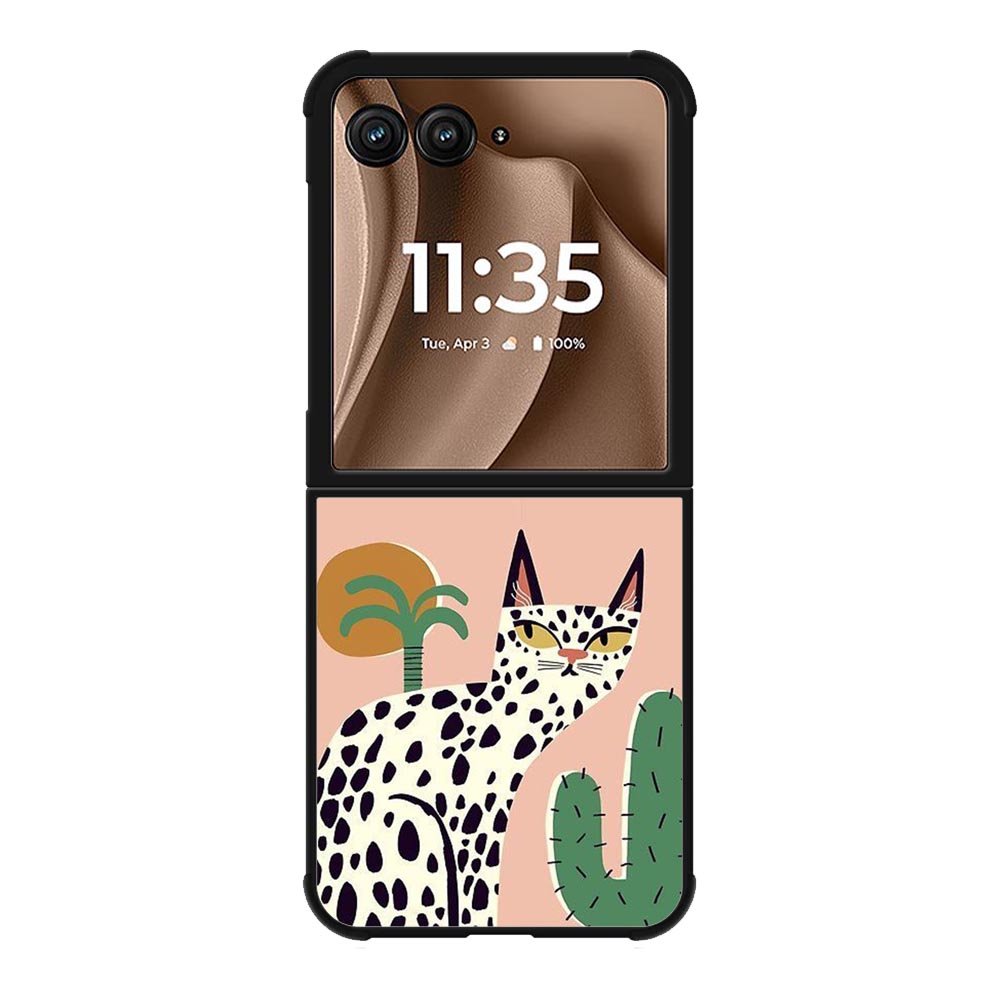 Cat Polkadot Motorola Moto RAZR Plus 2025 Case FE0145