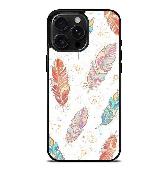 Boho Feather iPhone 16 Pro Max Case FE0114