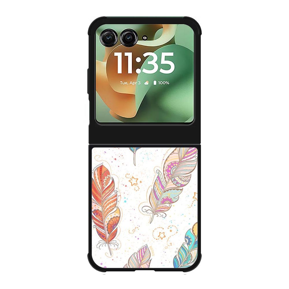 Boho Feather Motorola Moto RAZR 2025 Case FE0114