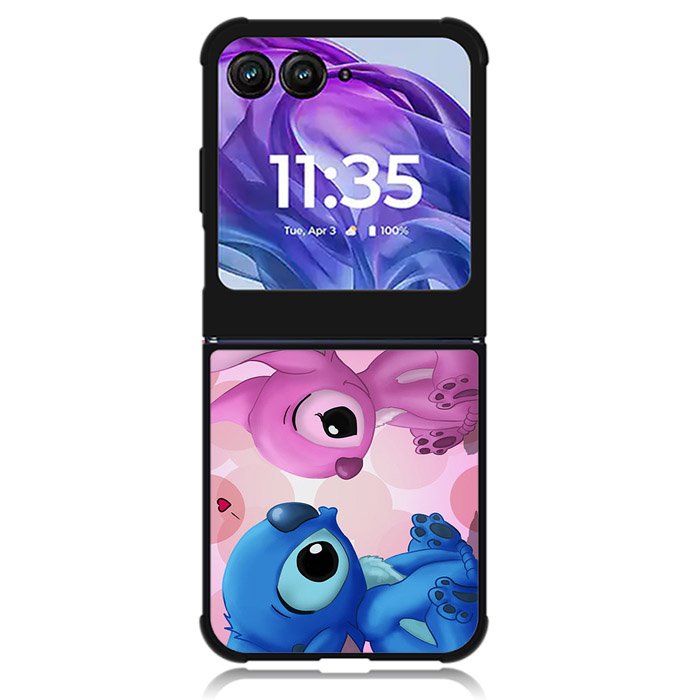Stitch Pink And Blue 2nd Motorola Moto Razr 2024 , Moto Razr 50 Case