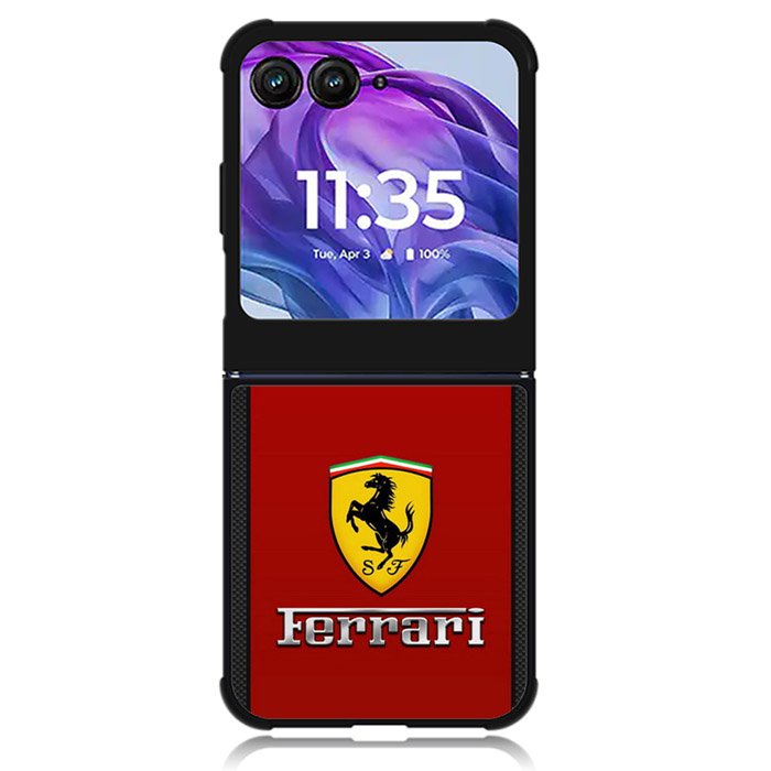 Ferrari Chrome Logo Motorola Moto Razr 2024 , Moto Razr 50 Case