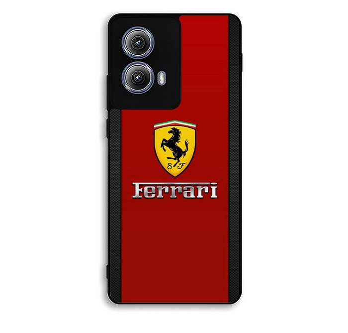 Ferrari Chrome Logo Motorola Moto Edge 2024 Case FE6701