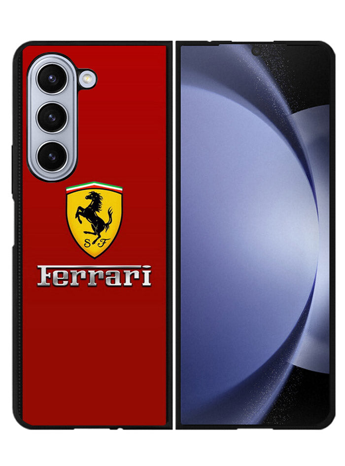 Ferrari Chrome Logo Samsung Galaxy Z Fold 5 5G Case FZ4831