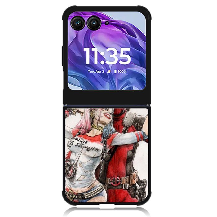 Harley Quinn Deadpool 2nd Motorola Moto Razr 2024 , Moto Razr 50 Case