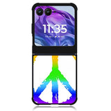 60S Peace Sign Logo Motorola Moto Razr 2024 , Moto Razr 50 Case