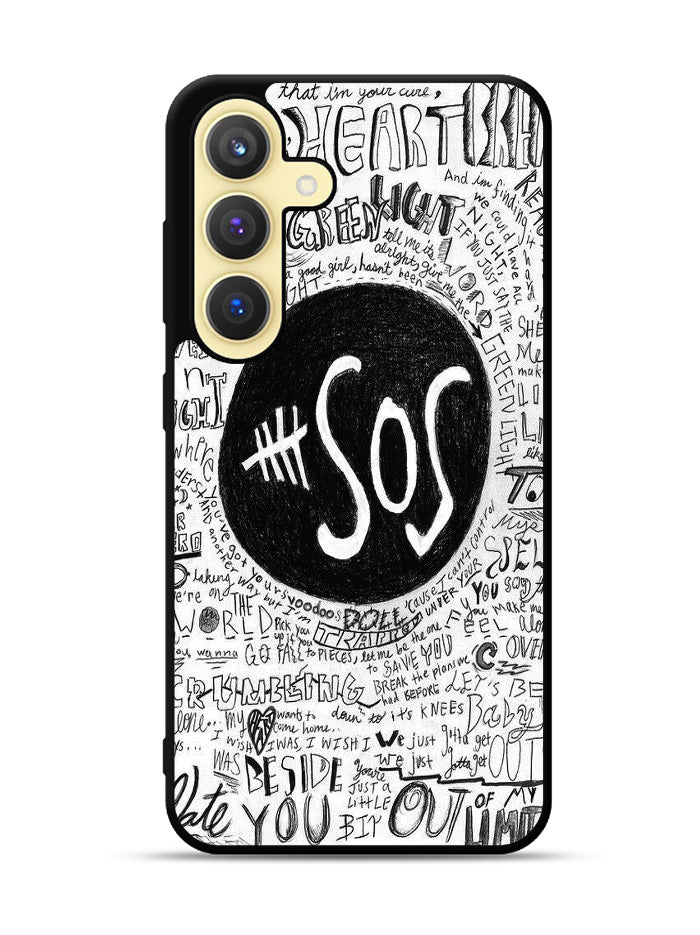 5 Seconds Of Summer Collage Quotes Samsung Galaxy S24 Plus 5G , Samsung Galaxy S24+ 5G Case FZ3722