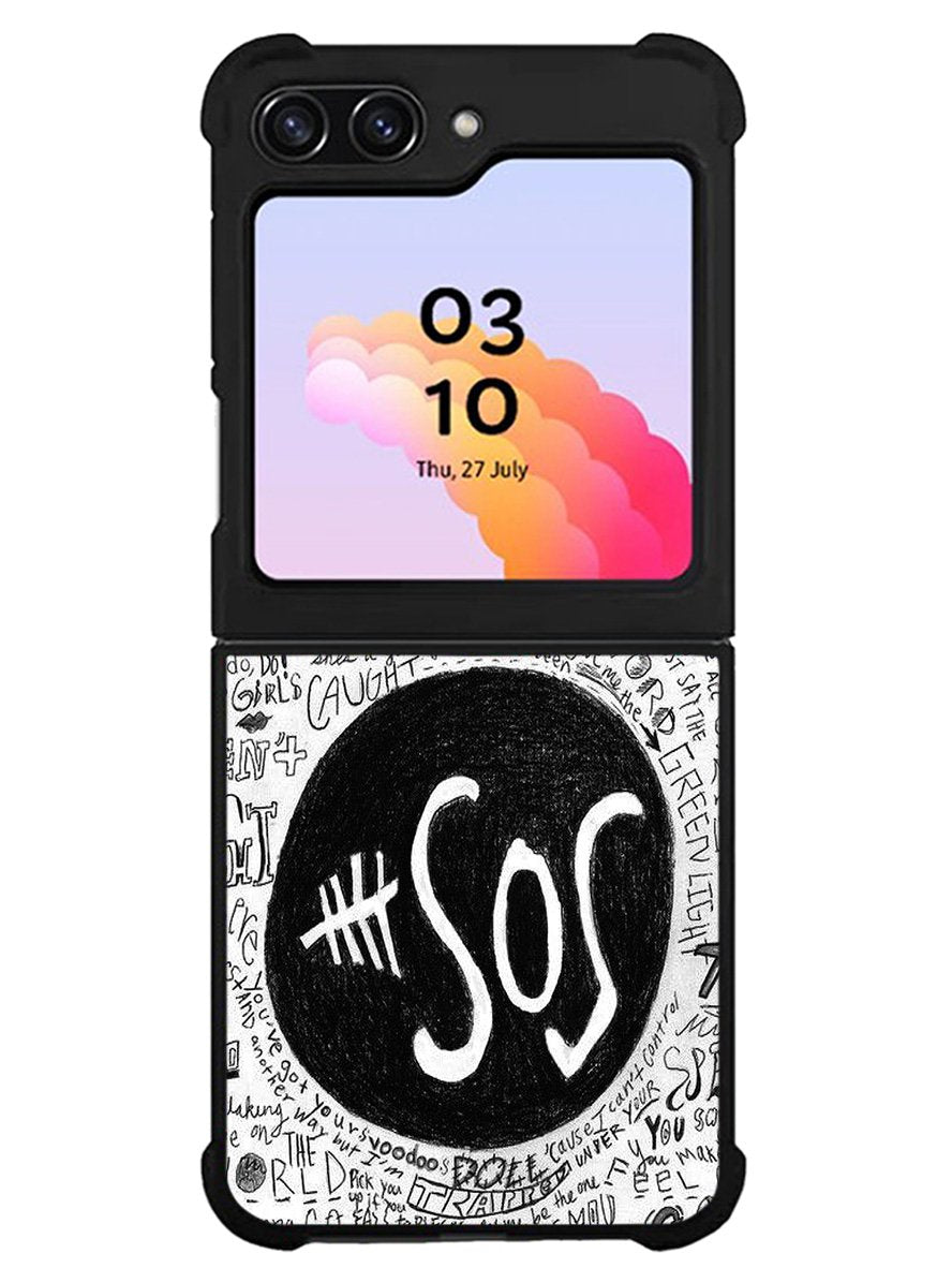 5 Seconds Of Summer Collage Quotes Samsung Galaxy Z Flip 5 5G 2023 Case FZ3722